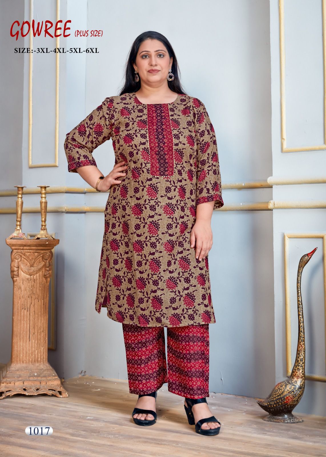 Gowree Plus Size By Sangeet Rayon Capsule Printed Kurti With Bottom Dupatta Wholesale Market In Surat
